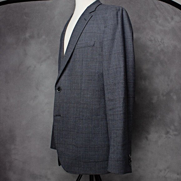 Mens Wool Blazer Jacket Gray | Size 42 L | Hugo Boss - Picture 7 of 8